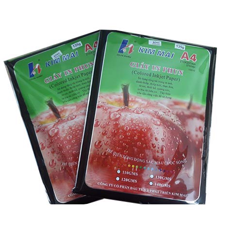 Giấy in phun bóng a4 135g - giấy in ảnh kim mai