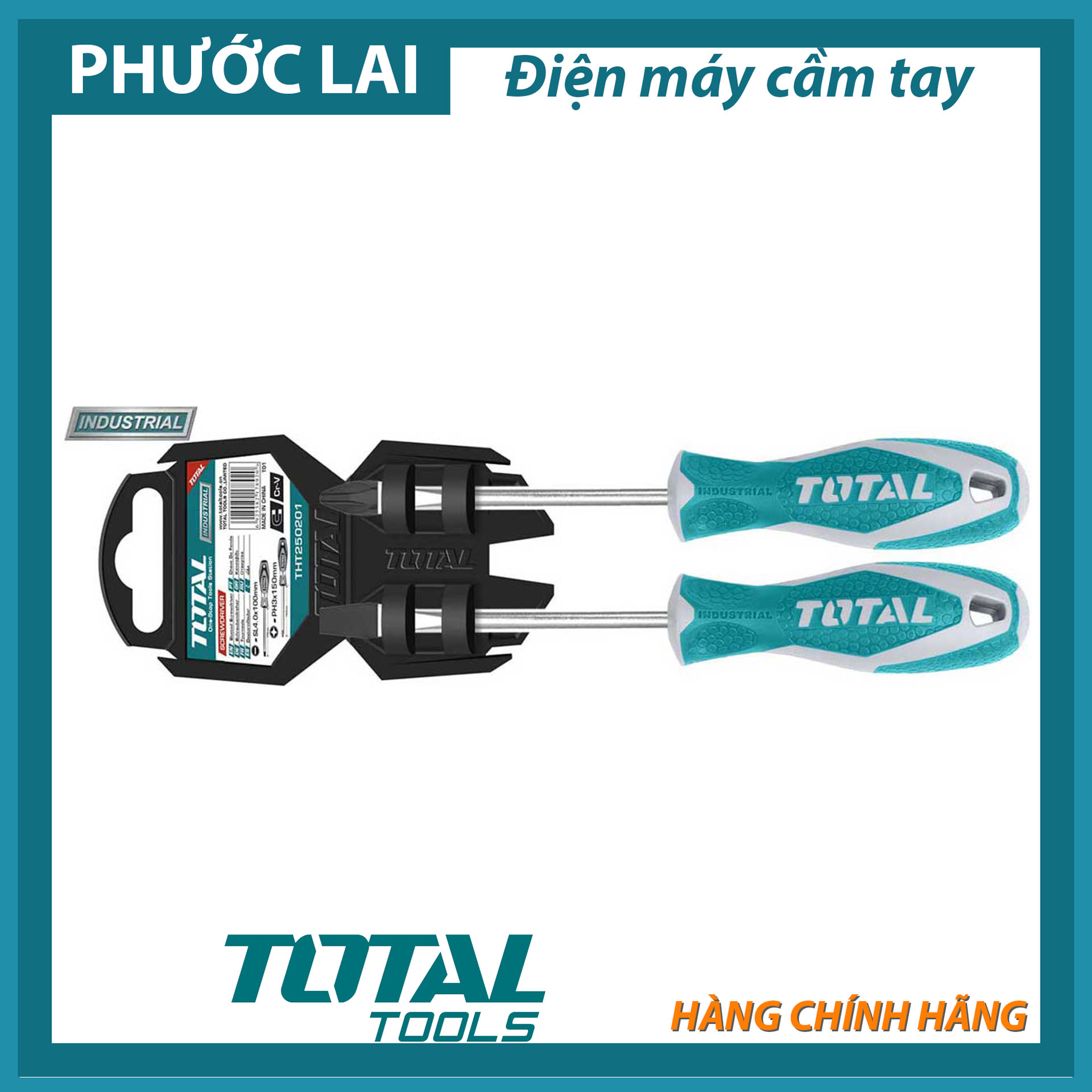 Bộ tô vít dẹp và bake 2 chi tiết total tht250201