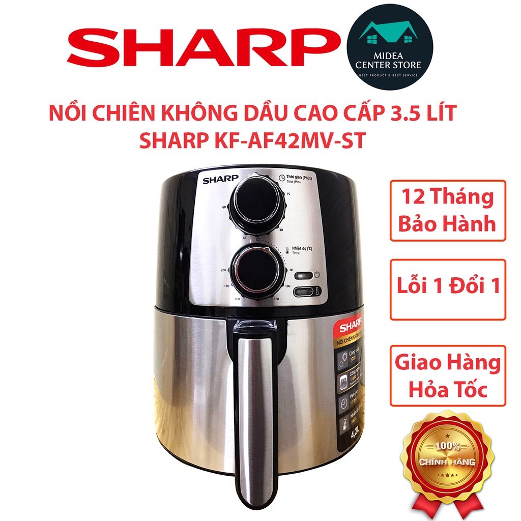 Nồi chiên không dầu sharp kf-af42mv-st 4.2 lít