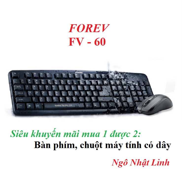 Combo bàn phím và chuột dây chính hãng FOREV FV-60