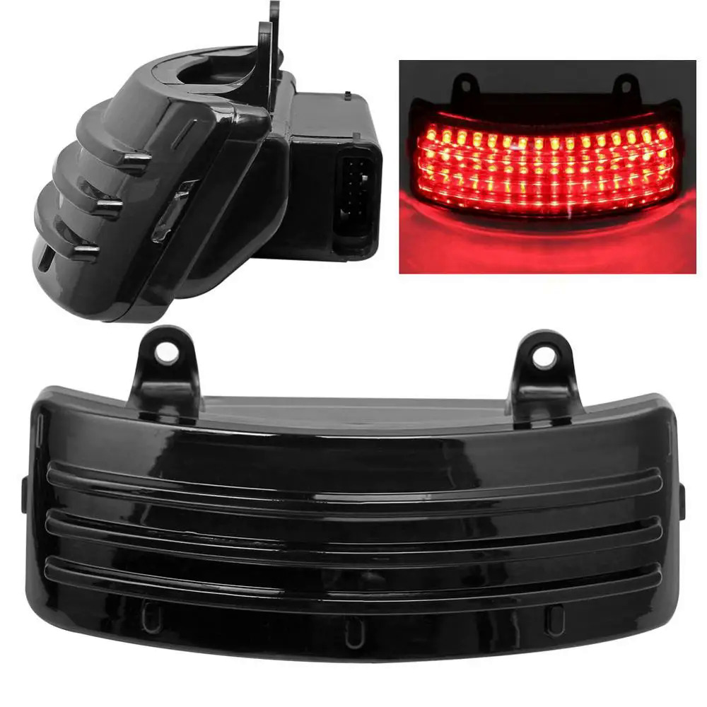 Xe Máy khói tri-bar LED phía sau đuôi Fender tip ánh sáng cho Harley đường phố đường trượt 2014 2019 18 17 16 15