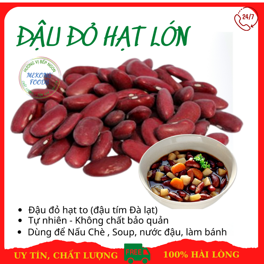 0,5kg/1kg đậu đỏ hạt to nấu chè ngon mát mùa hè