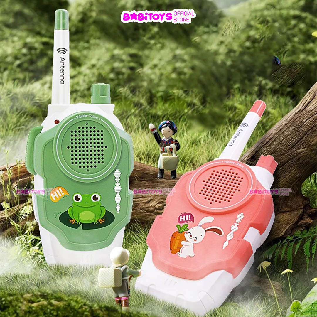 Set 2 máy bộ đàm đồ chơi cho bé, bộ đàm 2 kênh đàm thoại 2 chiều phạm vi 300m cho bé vui chơi