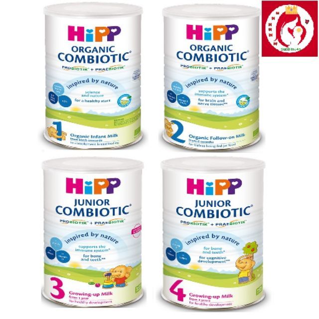 Sữa bột hipp organic 800g đủ số 1,2,3,4 date 2021