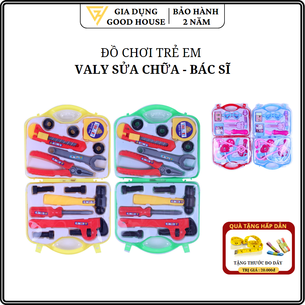 Bộ đồ chơi sửa chữa máy móc - bộ đồ bác sĩ siêu ngầu giành cho bé, Đồ chơi giúp bé phát triển kỹ năng và trí tuệ