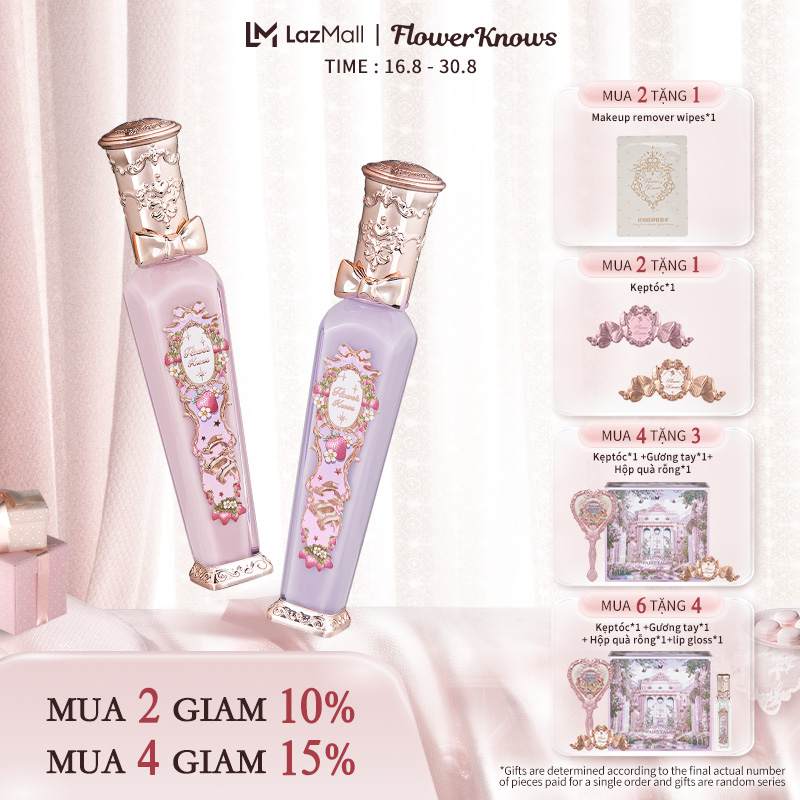 Flower Knows Strawberry Rococo Series Glowy Lipgloss