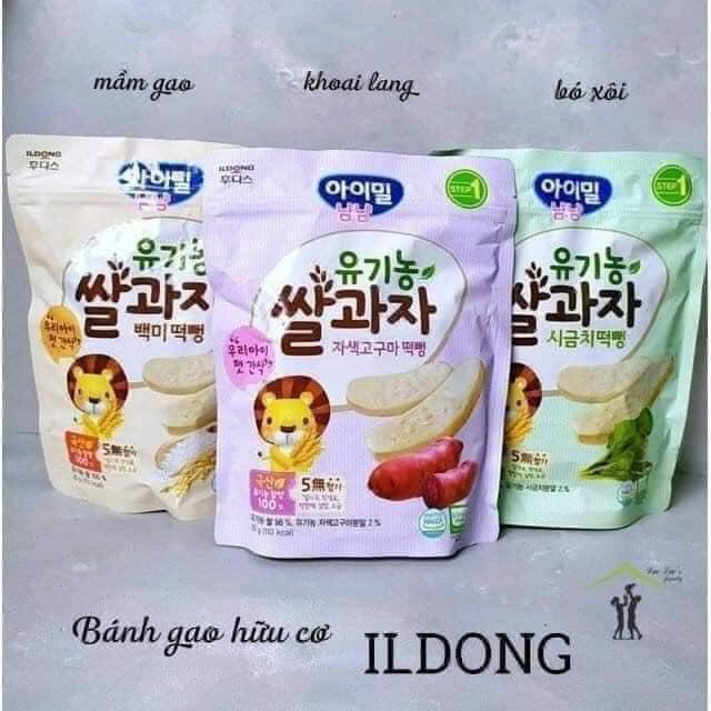 Bánh gạo hữu cơ cho bé ăn dặm ILDONG Hàn Quốc SHOP TOM