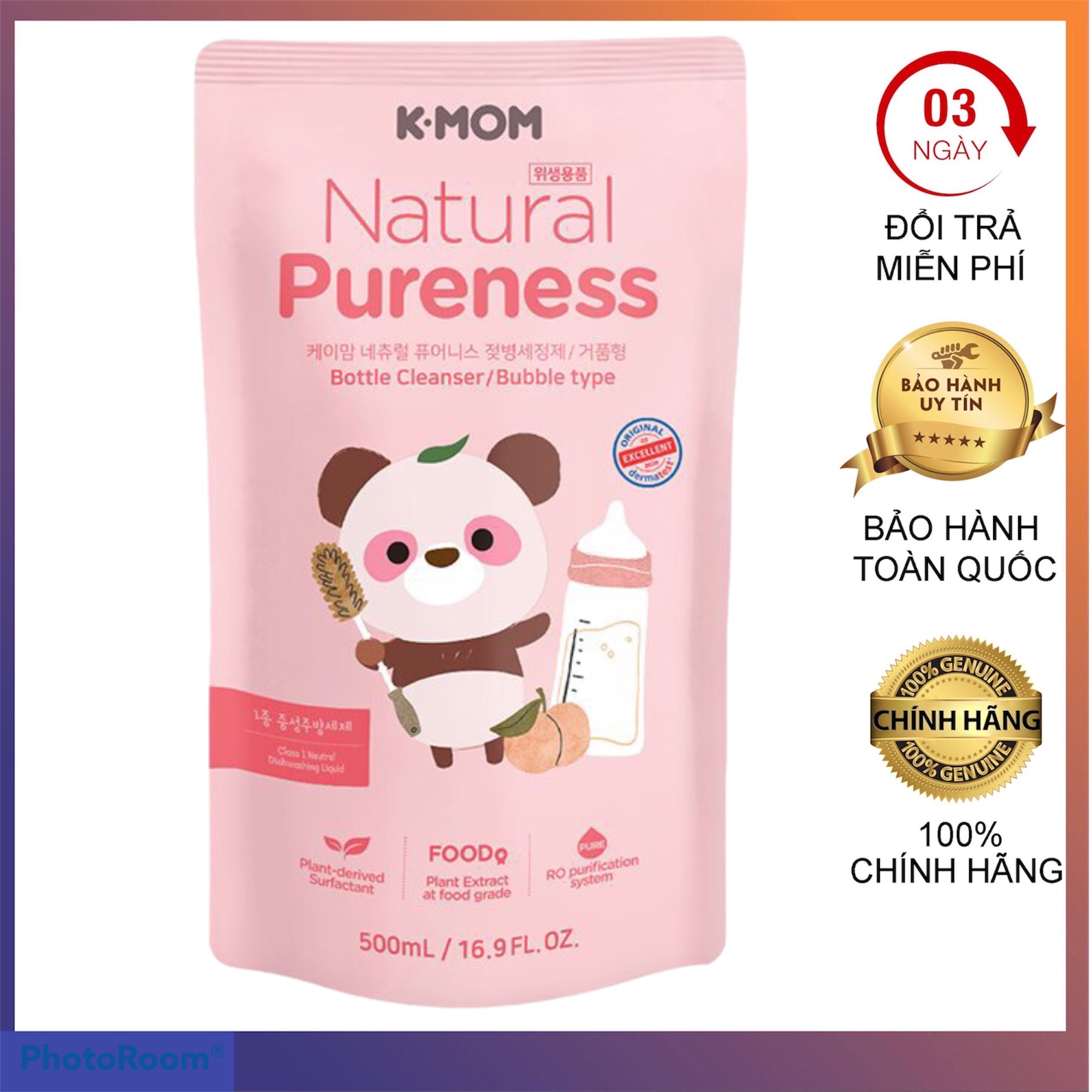 Nước rửa bình & rau củ quả chính hãng K-mom Hàn Quốc