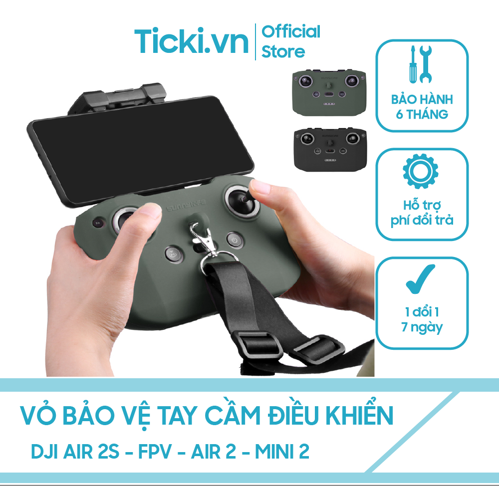 Vỏ Bảo Vệ Tay Cầm Điều Khiển Flycam DJI Air 2S ✈ FPV ✈ Air 2 ✈ Mini 2 ✈ Smart Controller ✈ Chính Hãng SunnyLife [ Hàng Có Sẵn ]