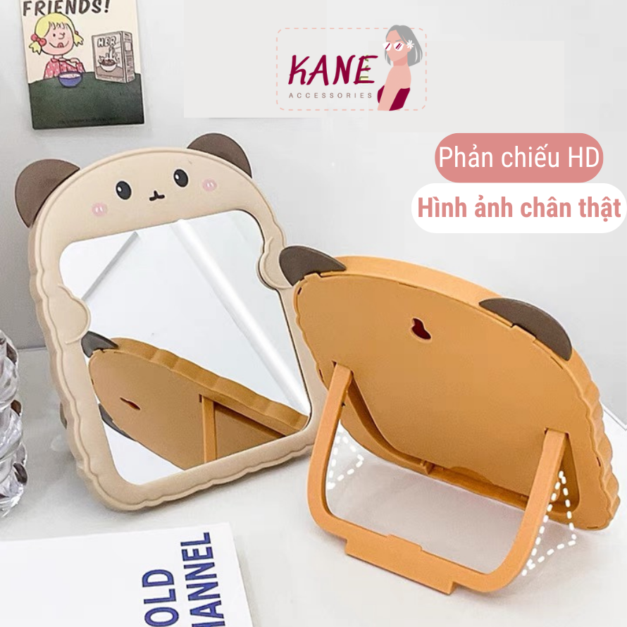 Gương để bàn tai gấu cho hình ảnh sắc nét Kane, gương decor bàn trang điểm hình ảnh HD hình ảnh thật