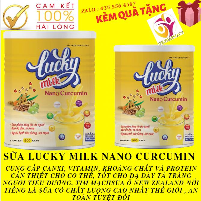 sữa Lucky milk nano curcumin cấp canxi, vitamin, khoáng chất và protein cần thiết cho cơ thể
