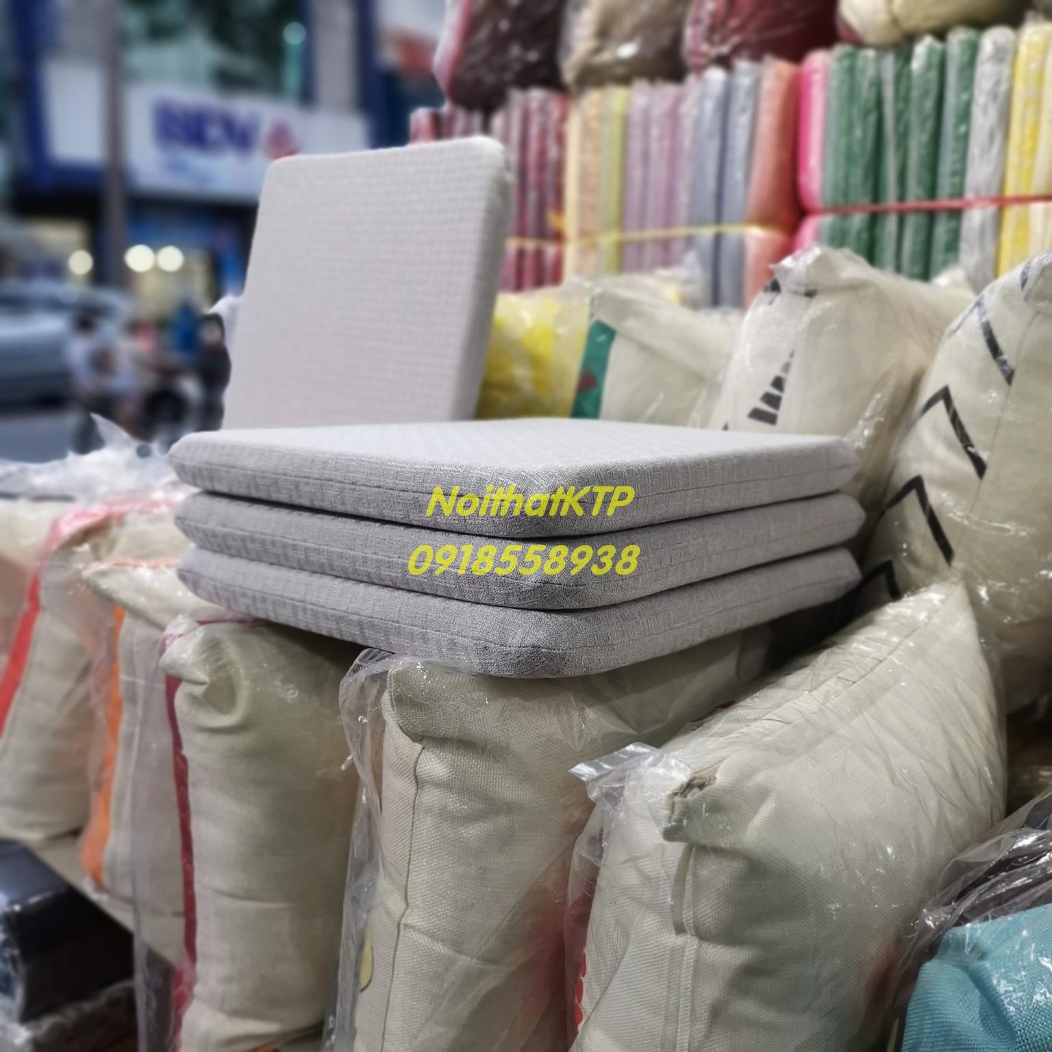 nệm ngồi bệt KTP vải bố trơn nhiều màu