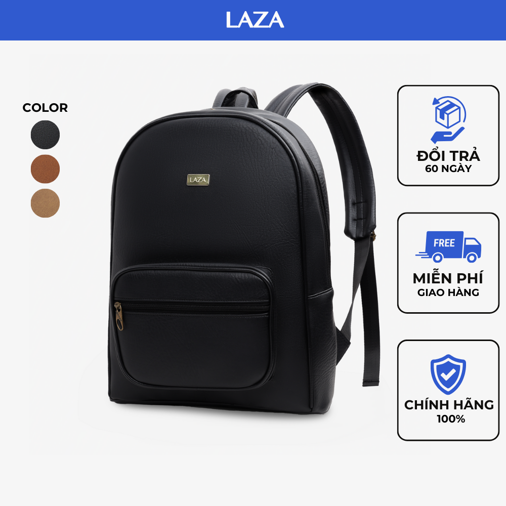 Balo laptop da PU nhập khẩu cao cấp Louis Backpack 564 - Chống thấm nước - Thương hiệu LAZA