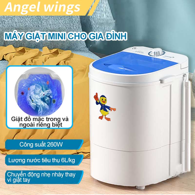 Máy giặt mini cao cấp Máy giặt vắt quần áo gia dụng mini Giá rẻ đặc biệt phù hợp dành cho học sinh sinh viên
