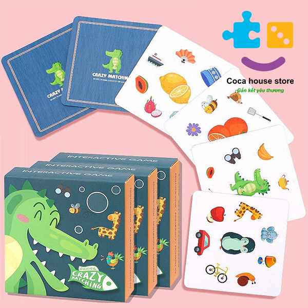 Bộ 3 Board game Spot it nhanh tay tinh mắt rèn luyện phản xạ đồ chơi cho bé