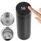 Bình nước giữ nhiệt 500ml Inox 304, Hàng cao cấp có LED cảm biến đo nhiệt độ trên nắp bình
