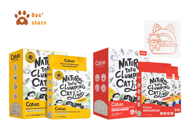 Cát đậu nành Cature Tofu Hương Sữa - Cat Litter Natural Tofu 7L/Cat Litter Natural Tofu & Bentonite 7L