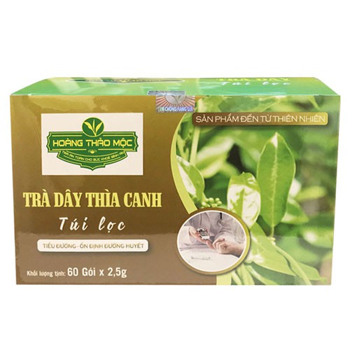 Trà dây thìa canh Hoàng Thảo Mộc – Hỗ trợ hạ đường huyết, ngăn ngừa biến chứng tiểu đường (60 túi lọc)