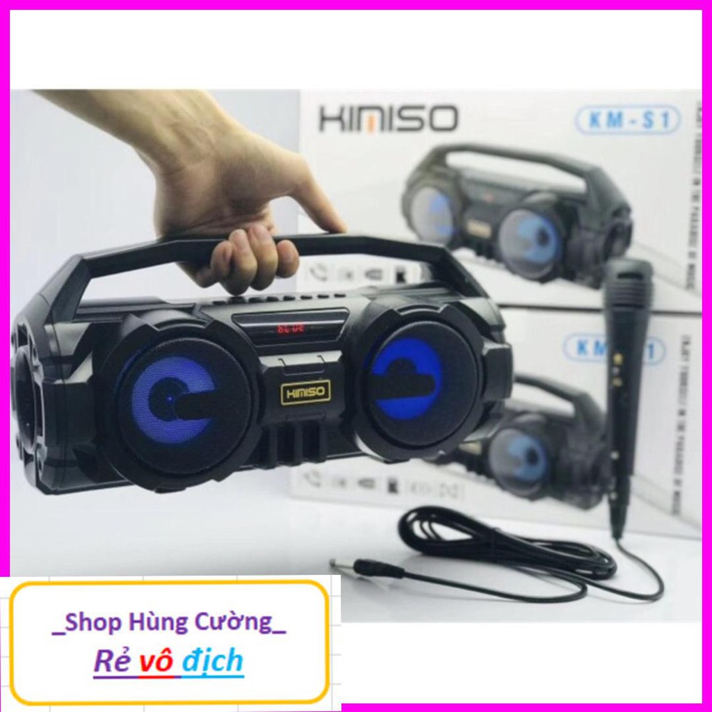Loa KIMISO S1 Bluetooth kèm micro hát Karaoke