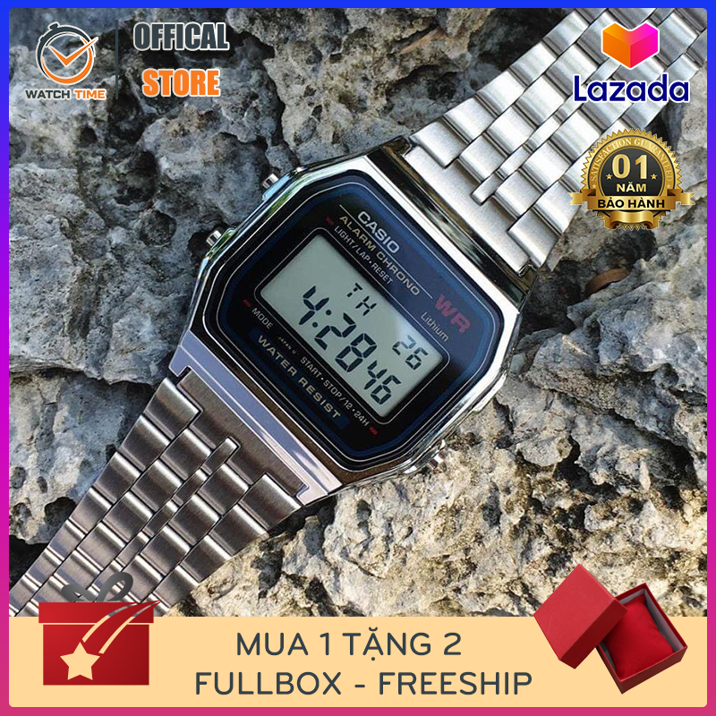 Đồng hồ nam casio A159WR Full box điện tử chống nước siêu cá tính và trẻ trung năng động
