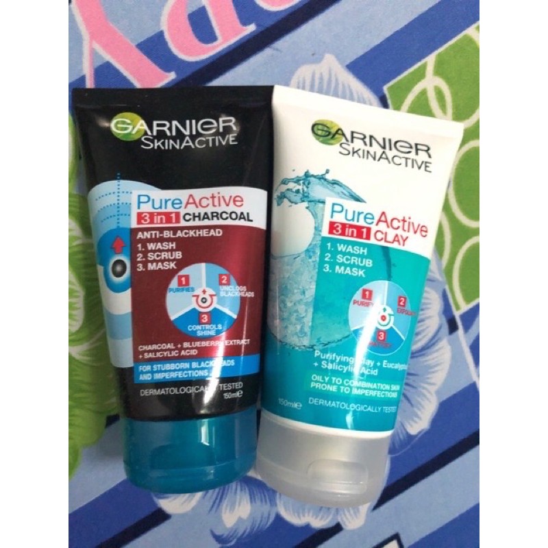 Sữa rửa mặt Gar nier 3in1 và than hoạt tính 150ml