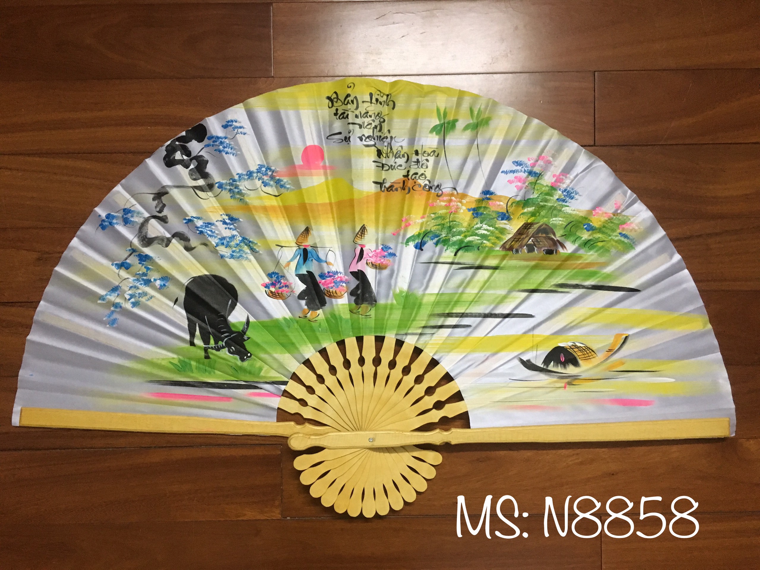 Quạt Tranh Treo Tường Kích Thước Lớn 1m10