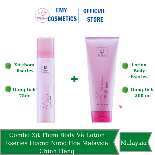 [HCM]Combo Xịt Thơm Body Và Lotion Rseries Hương Nước Hoa Malaysia Chính Hãng