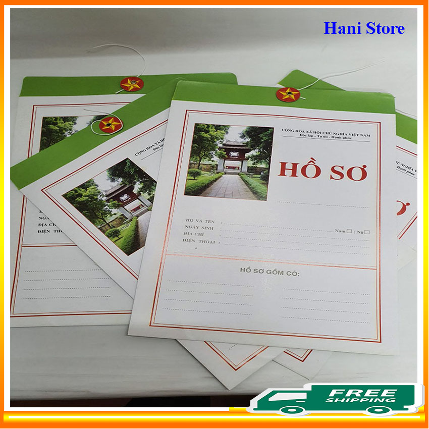 Combo 10 bộ hồ sơ xin việc có ruột HS1 Hani Store - Túi đựng hồ sơ xin việc kèm ruột loại 1