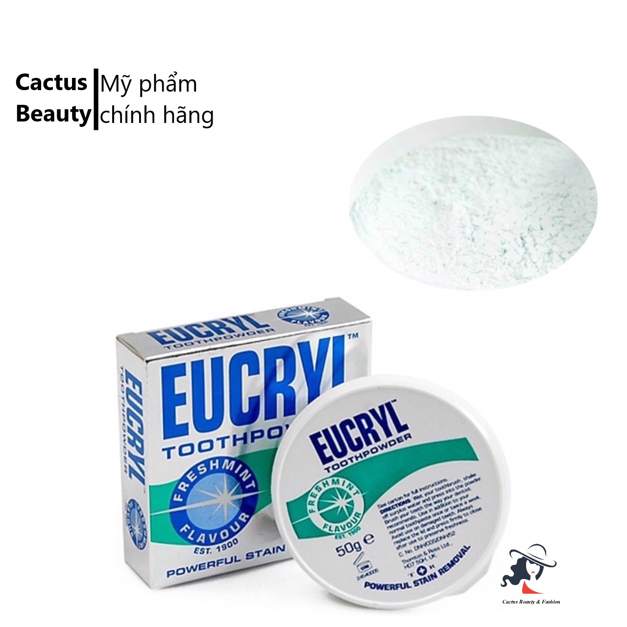 HCMBột tẩy trắng răng Eucryl Toothpowder 50g