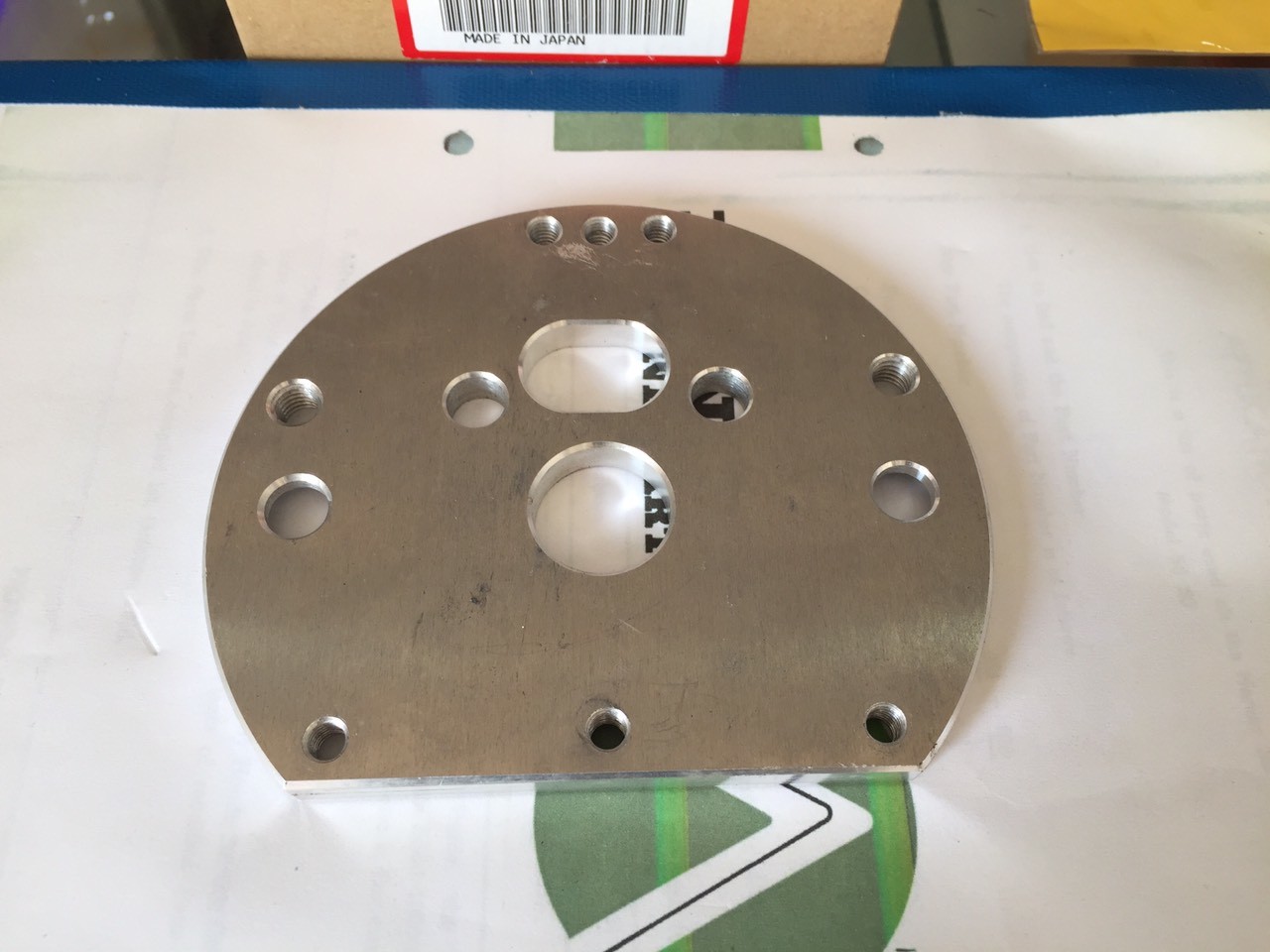 pát tròn độ chế cho cub gắn ghiđông trần như 67-bằng nhôm CNC