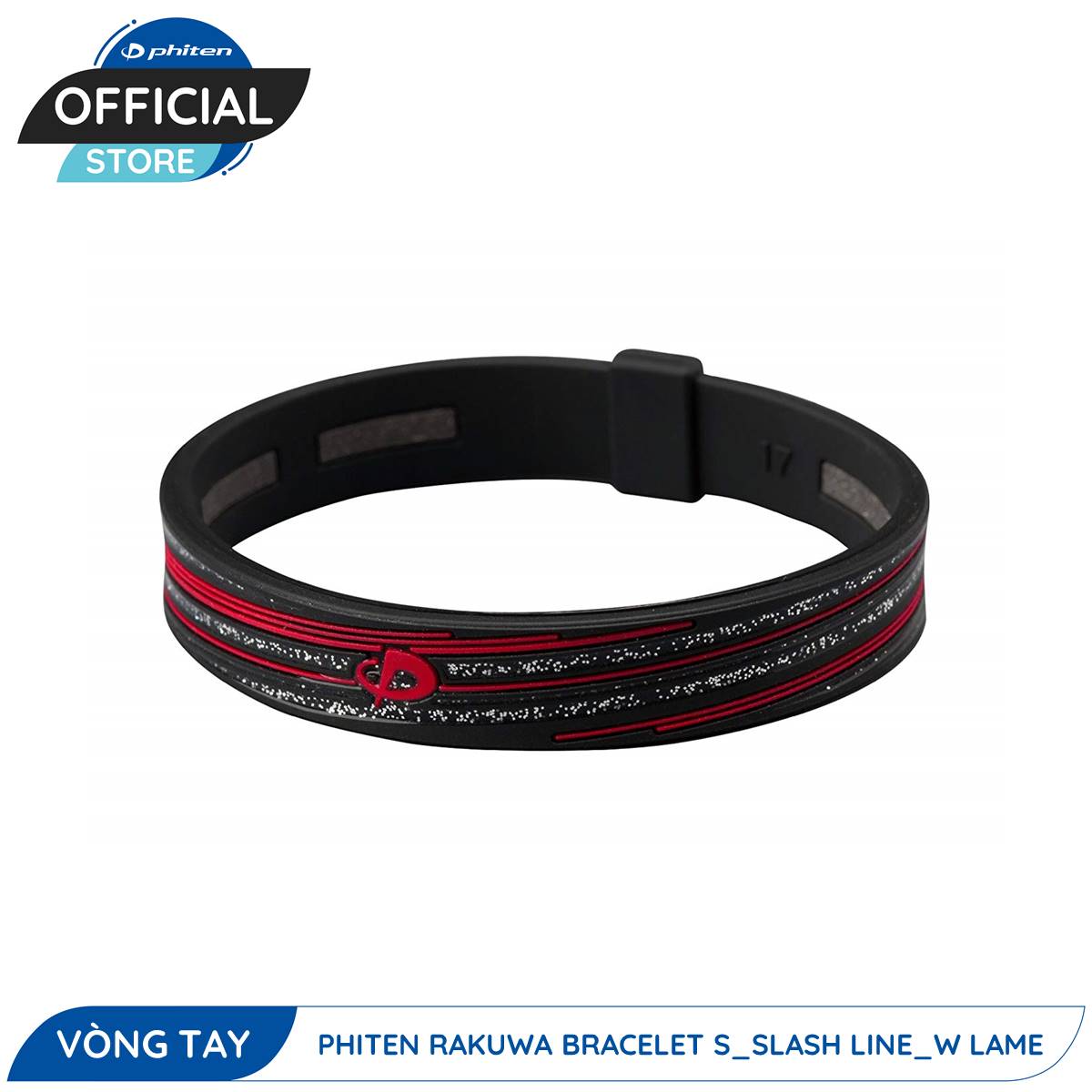 Vòng tay phiten rakuwa bracelet s_slash line_w lame