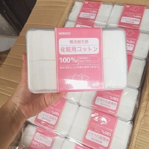 Hộp bông tẩy trang Miniso 1000 miếng Nhật Bản