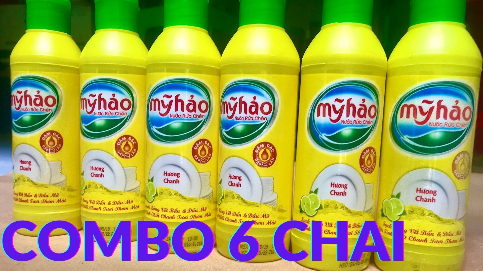 COMBO 6 CHAI NƯỚC RỬA CHÉN MỸ HẢO HƯƠNG CHANH ĐẬM ĐẶC GẤP 2 LẦN ĐÓNG CHAI 200g - TẠP HÓA XANH ONLINE