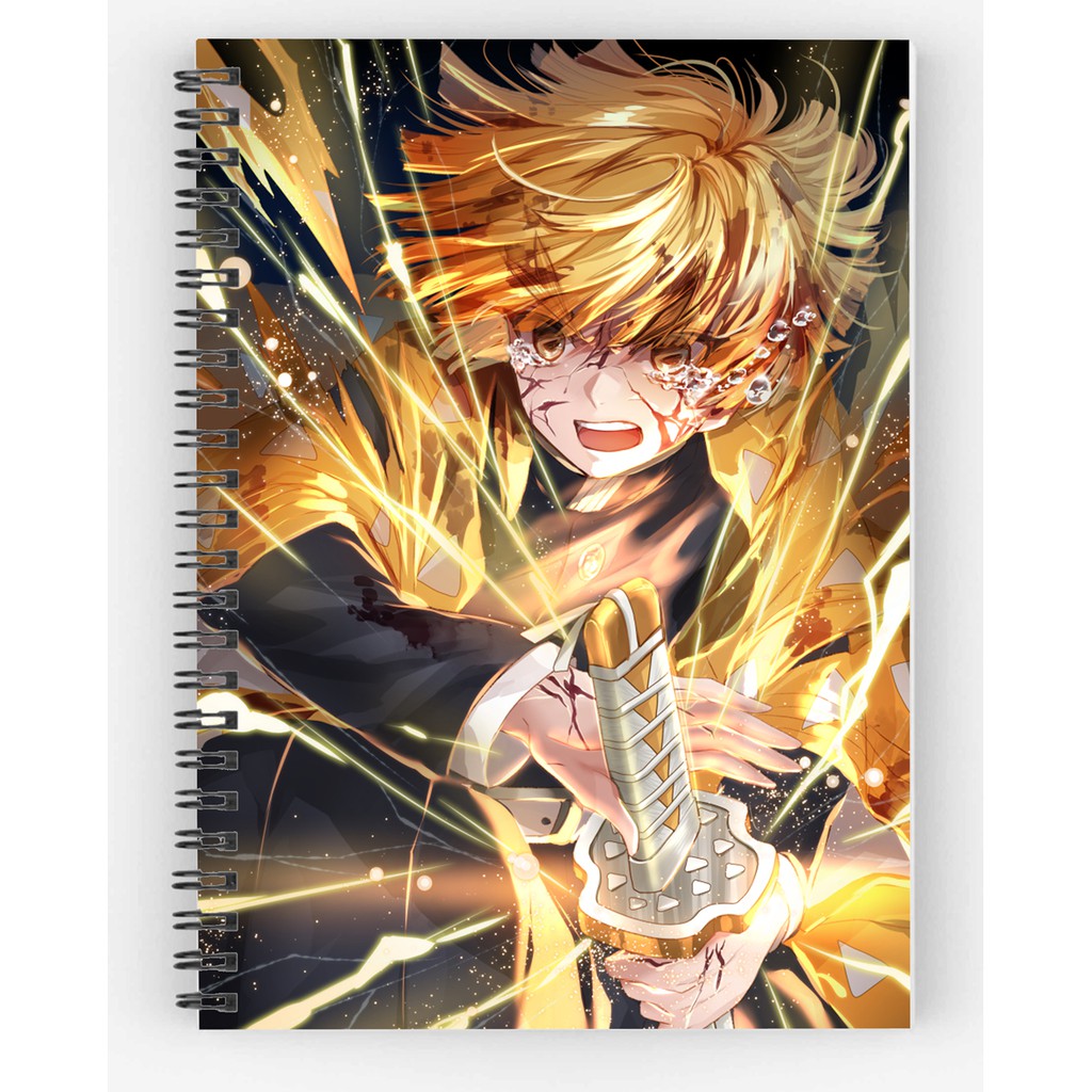 Sổ tay Agatsuma Zenitsu sổ gáy xoắn kimetsu no yaiba sổ gáy xoắn 200 trang