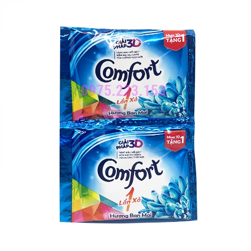 5 dây nước xả vải comfort hương ban mai thơm lâu 1 dây 10 gói