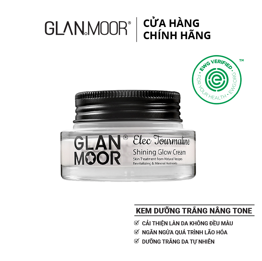 Kem Dưỡng Trắng, Nâng Tone Da Tức Thì GLAN MOOR Elec Tourmaline Shining Glow Cream 50gr - Glan Moor VN