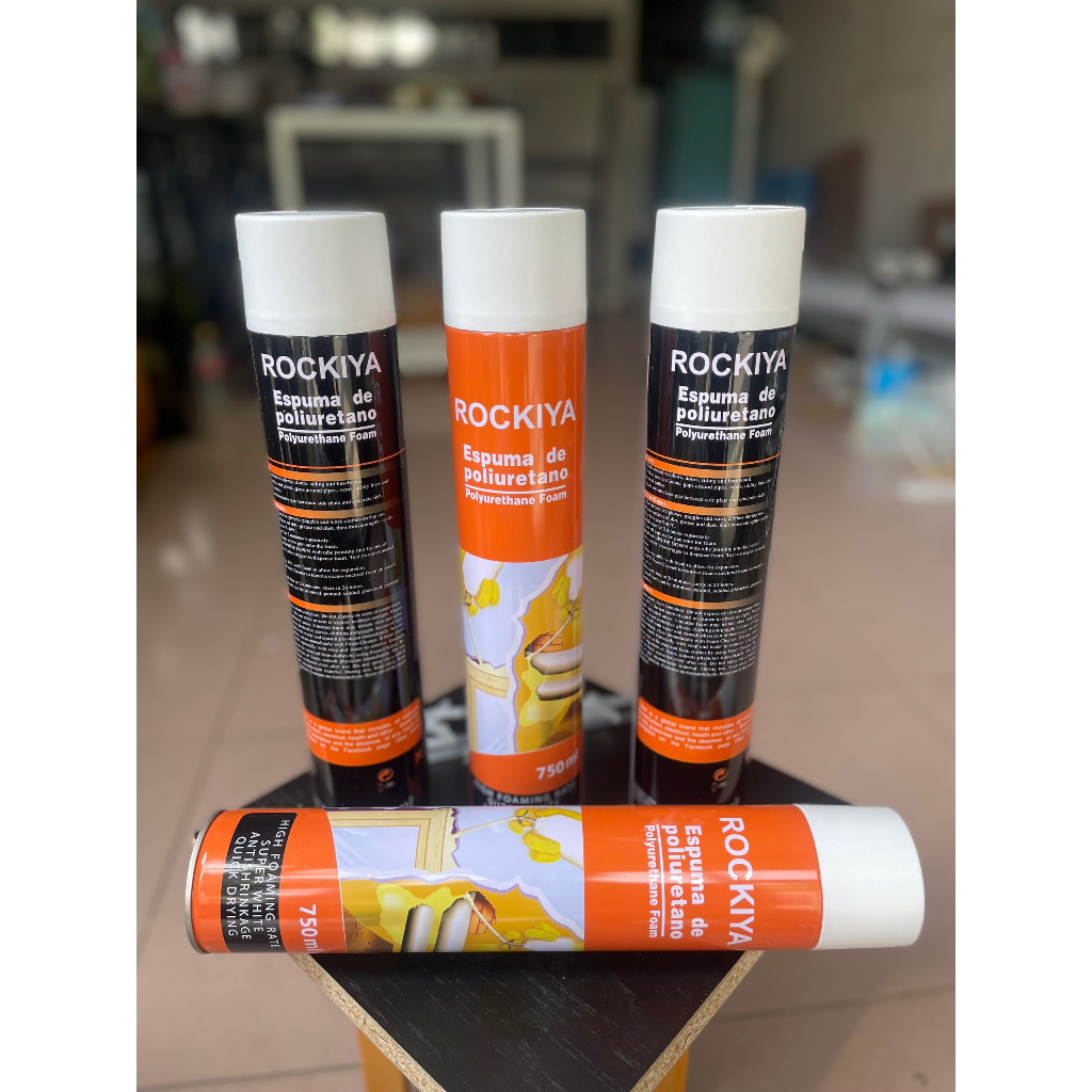 Keo bọt nở 750ml Malaisia, bình xịt bọt nở Rockiya