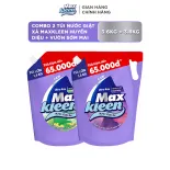 Combo Túi Nước Giặt Xả MaxKleen Hương Huyền Diệu Túi 3.8kg + Hương Vườn Sớm Mai 3.8kg