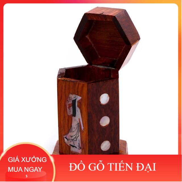 Hộp đựng tăm bằng gỗ hình cô gái