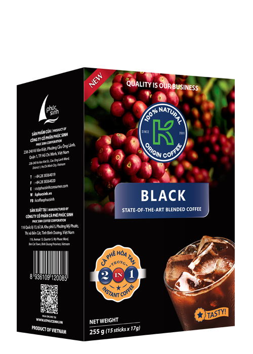 K COFFEE BLACK 2IN1 255G