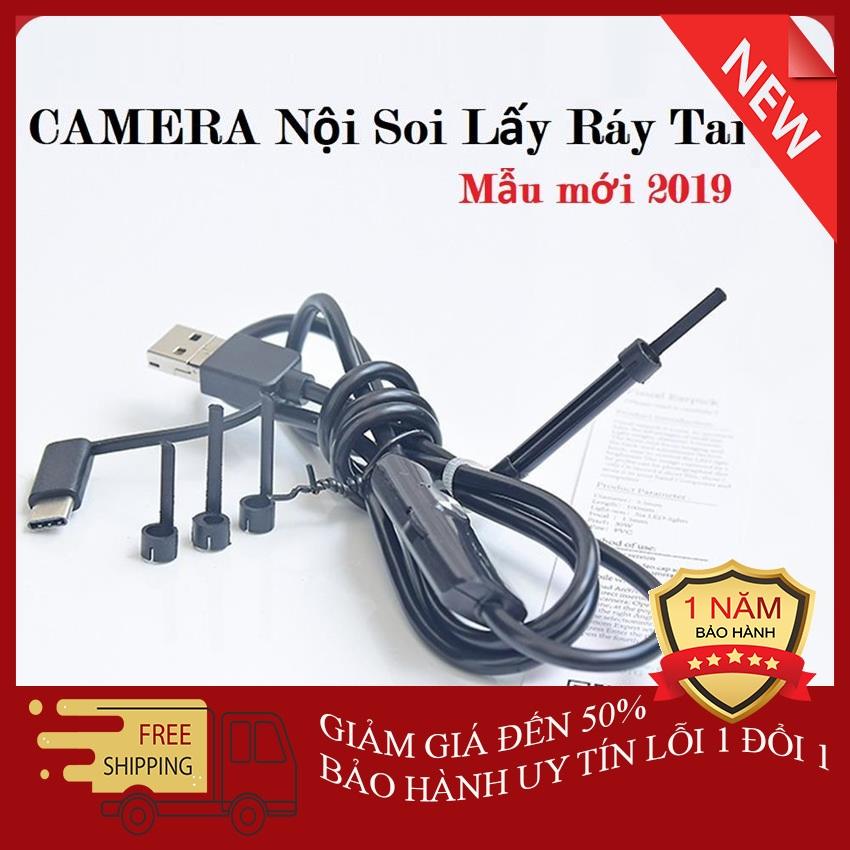 Camera Nội Soi Tai Kèm Đầu Lấy Ráy Tai - Hình Ảnh Rõ Nét, Quan Sát Kỹ, Lấy Ráy Tai AN TOÀN - Lấy ráy tai có đèn, camera nội soi tai mũi họng, camera mini - Giảm Sốc 50%, BH 1 đổi 1 - Banggood