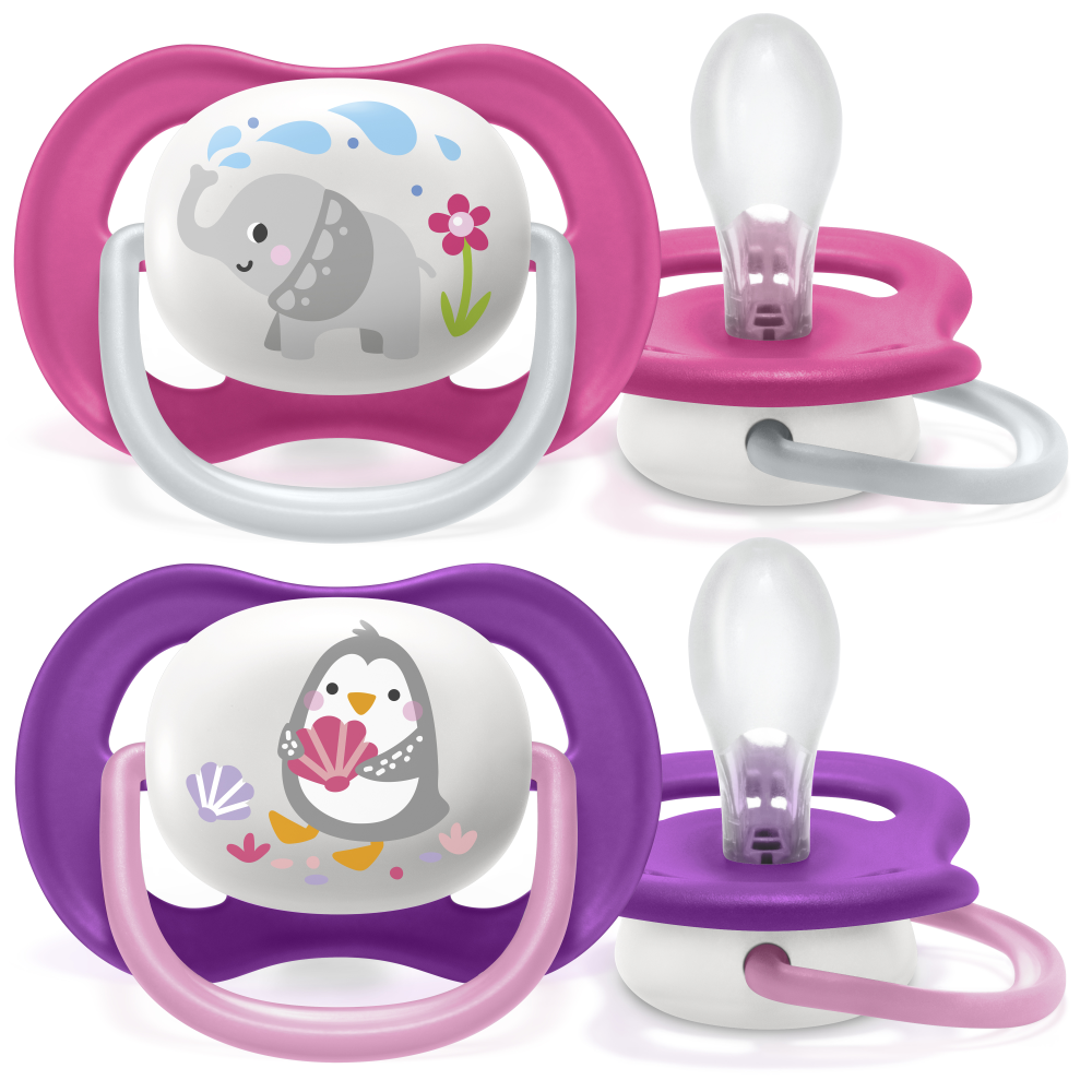 Philips avent núm ty ngậm thông khí 6-18 tháng, vỉ đôi scf080/08