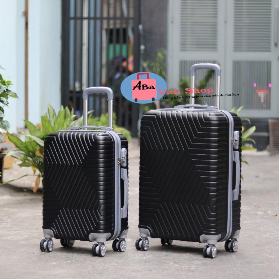 Vali kéo tay nhựa du lịch 24inch họa tiết  (bảo hành 12 tháng )