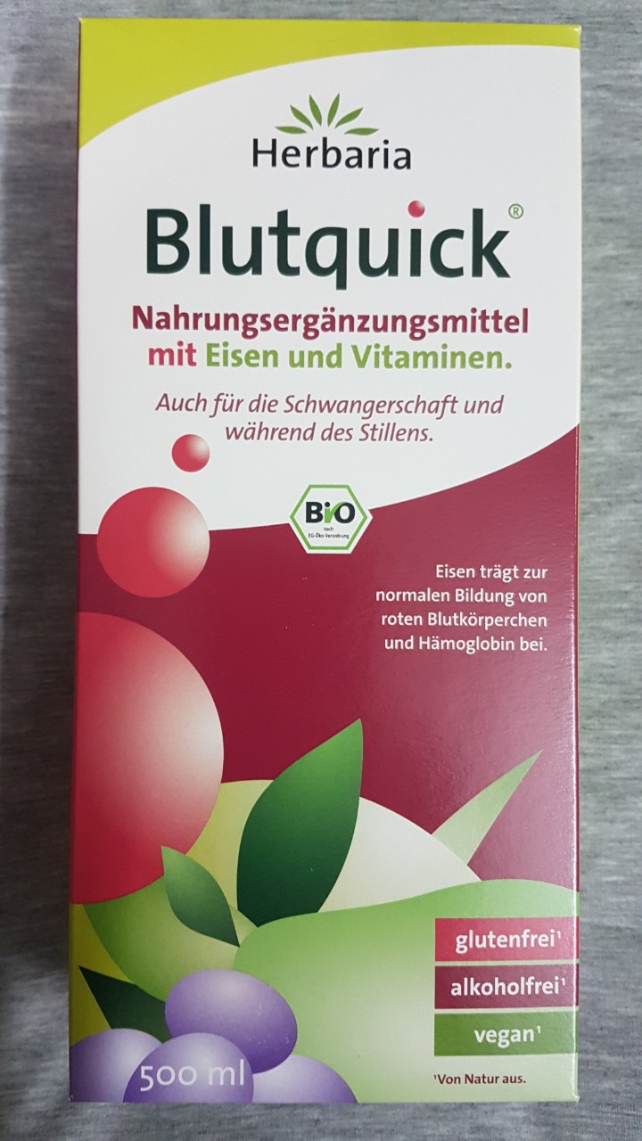 Sắt và vitamin hữu cơ Blutquick 500ml của Đức