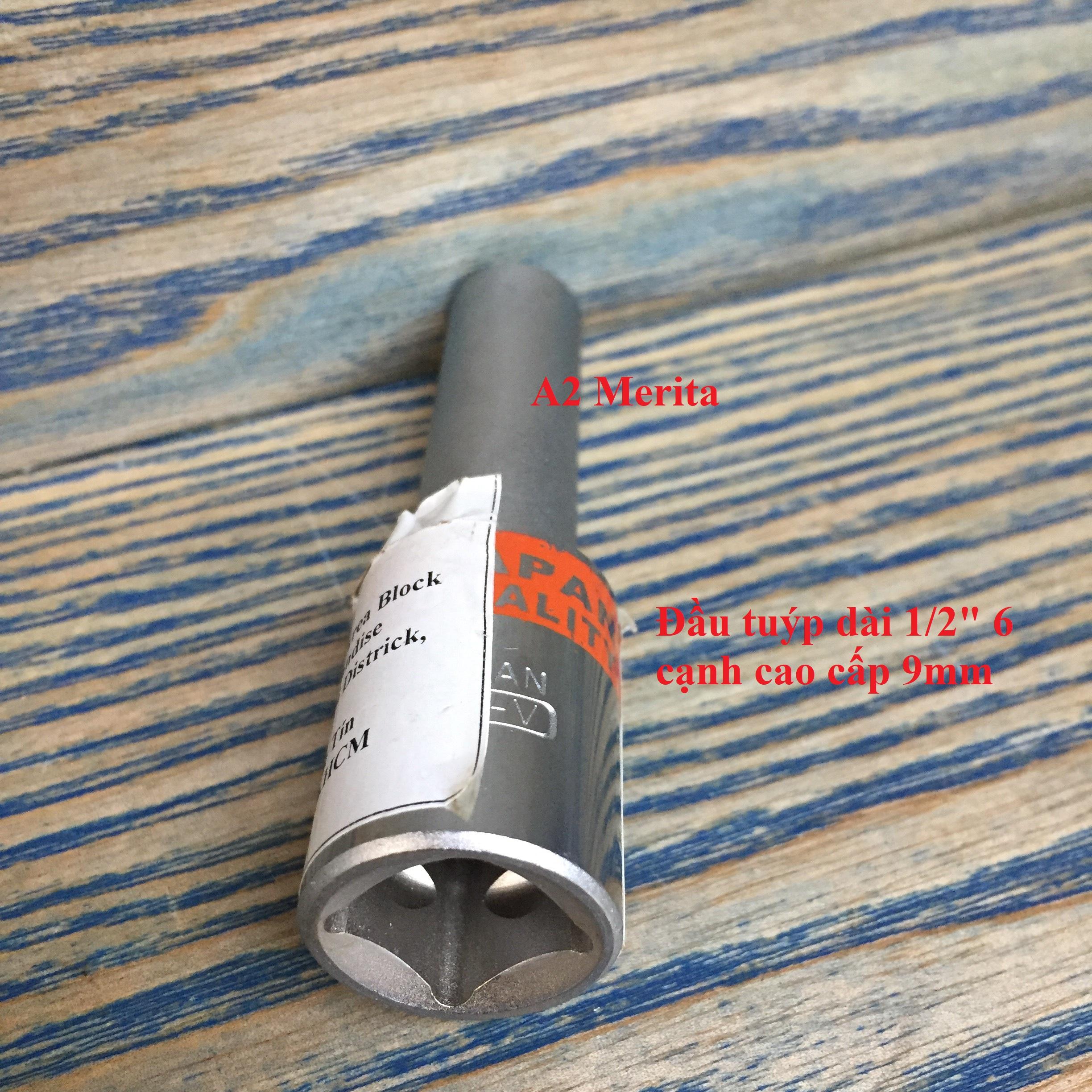 Đầu tuýp dài 1/2" 6 cạnh cao cấp 9mm asaki ak-6548