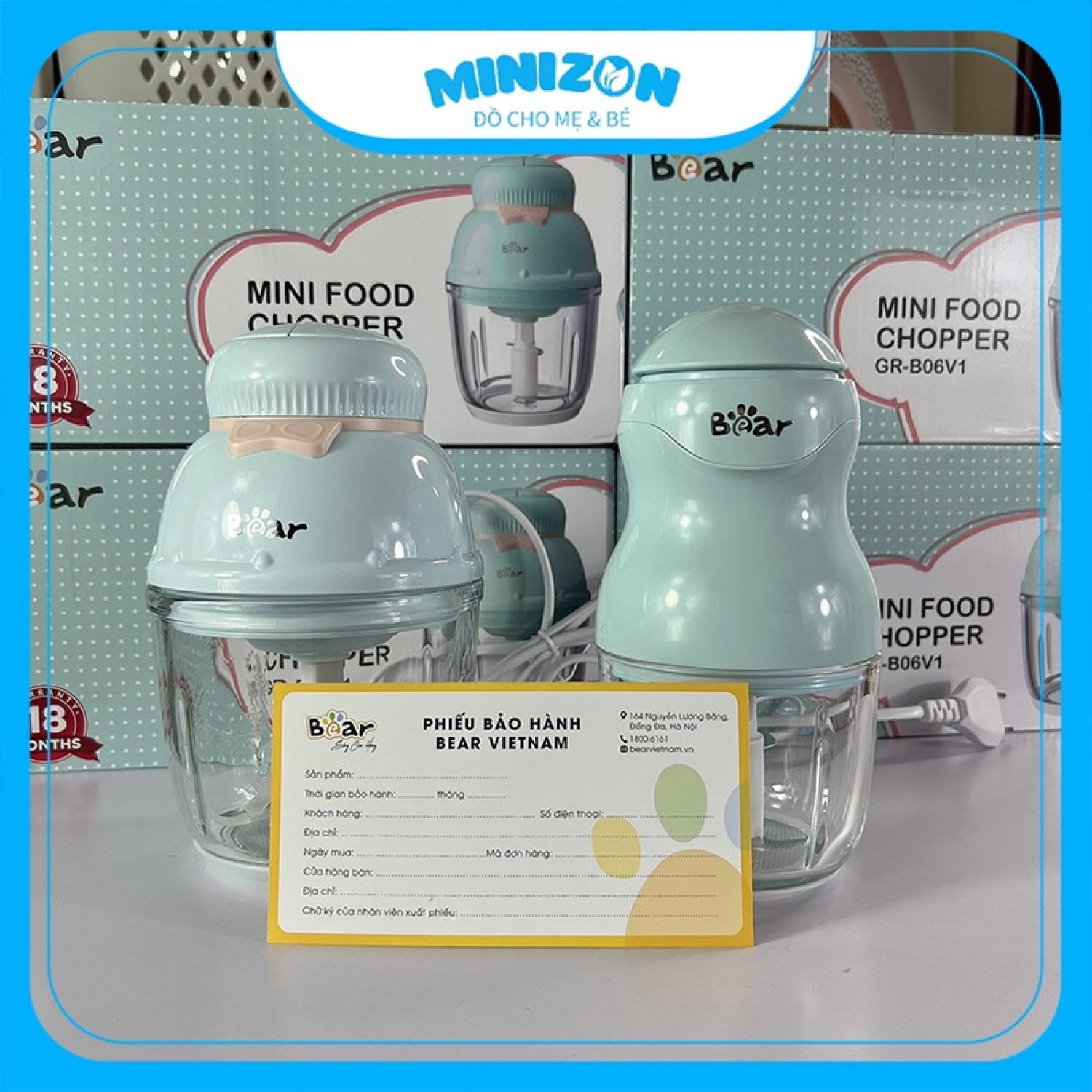 Máy xay đa năng bear 0,6l và 0,3l cho bé ăn dặm chính hãng giá tốt | minizon kids