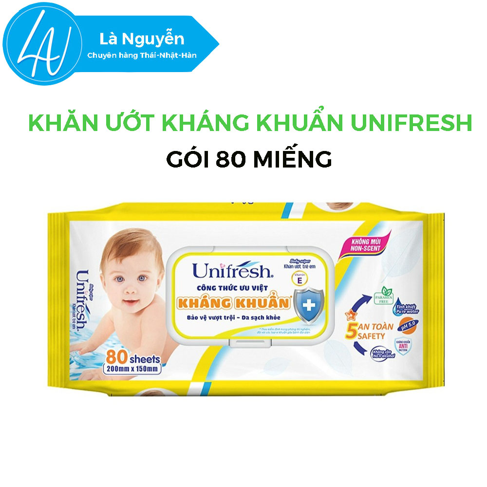 Khăn ướt kháng khuẩn Unifresh cho bé 80M