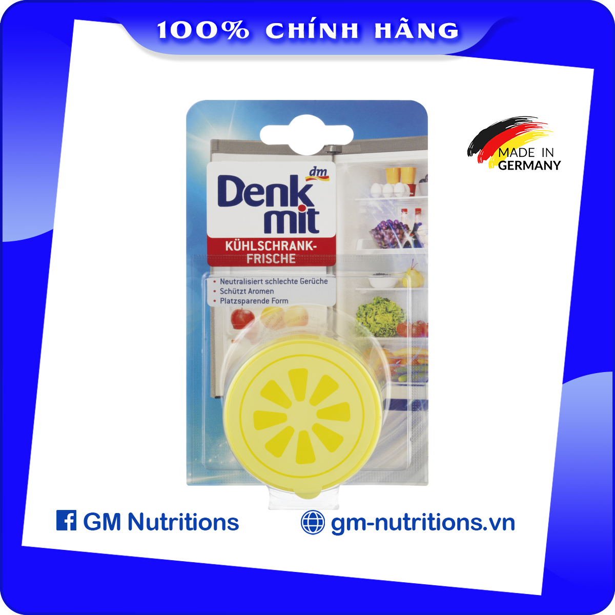Sáp khử mùi tủ lạnh Denkmit chiết xuất rong biển, 40g