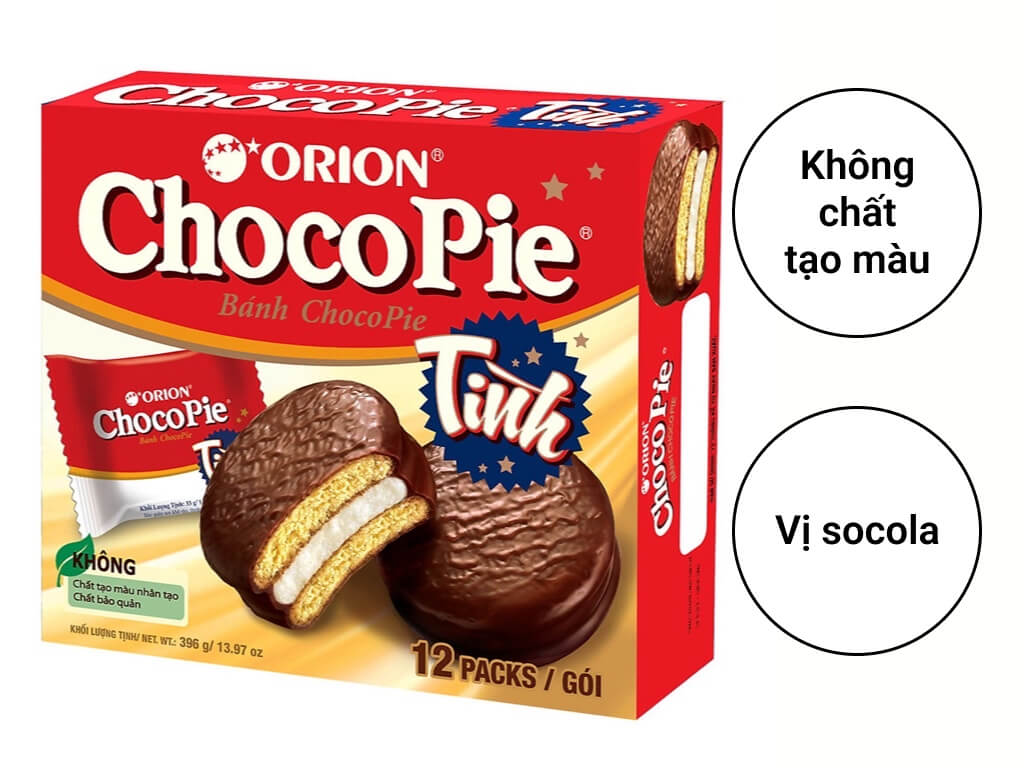 Hộp 12 Gói Bánh Orion ChocoPie Tình Vị Truyền Thống 396G