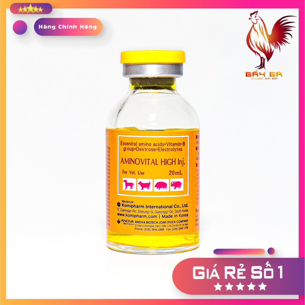 Aminovital trợ lực, tăng sức tăng đề kháng cho gà đá - lọ 20ml